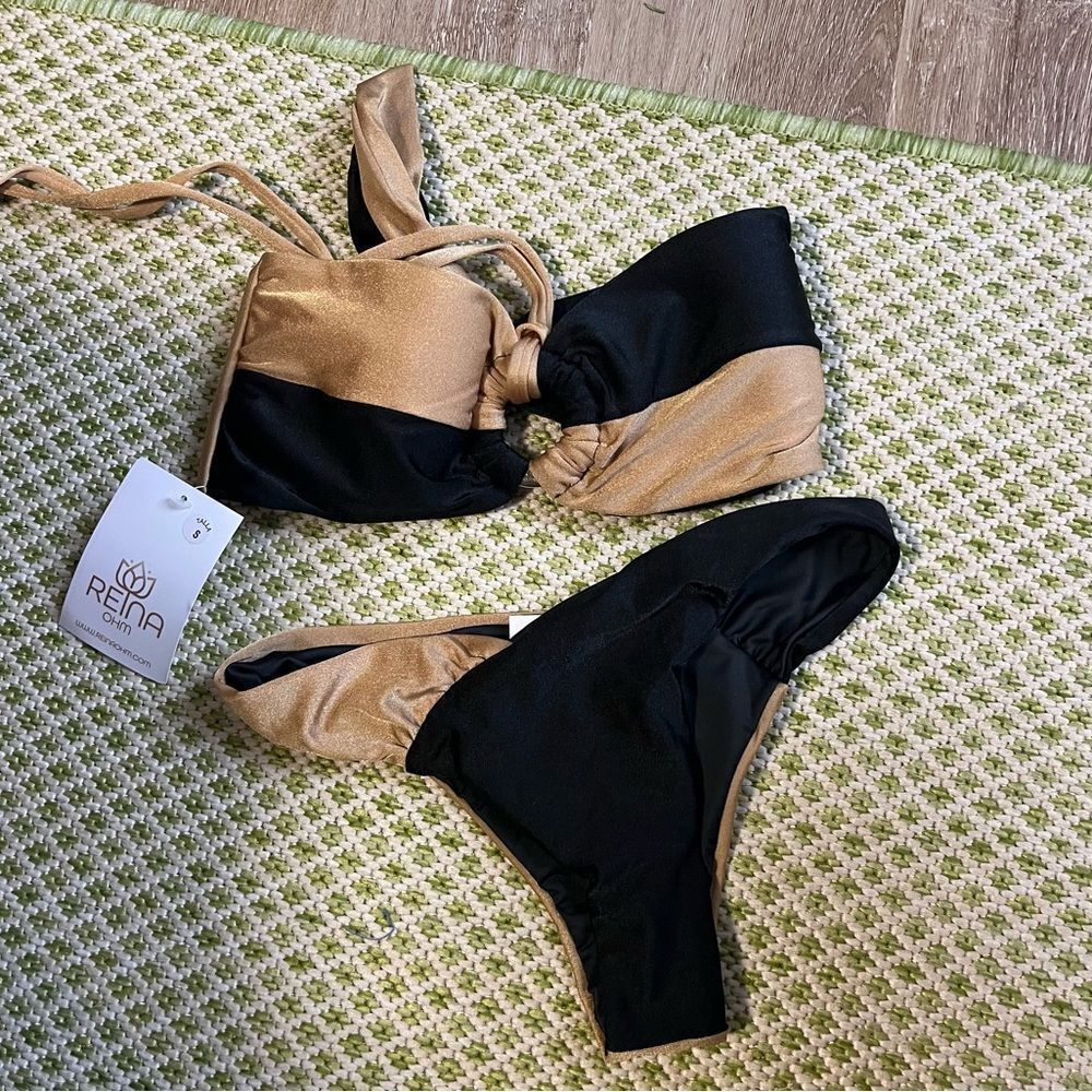 Reina Boutique Swimsuit Black Gold